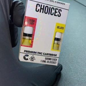 Choice disposable Vape cartridges Strawberry And Gelato