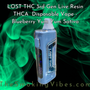 LOST THC 3rd Gen 7gr Live Resin THCA D8 THCP Disposable Vape - Blueberry Yum Yum Sativa