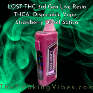 LOST THC 3rd Gen 7gr Live Resin THCA D8 THCP Disposable Vape - Strawberry Diesel Sativa