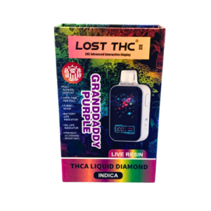 LOST THC 3rd Gen AI 2gr Live Resin Disposable Vape - Granddaddy Purple Indica