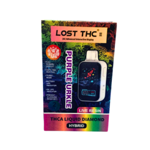 LOST THC 3rd Gen AI 2gr Live Resin Disposable Vape - Purple Urkle Hybrid