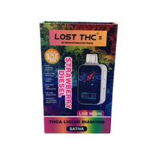 LOST THC 3rd Gen AI 2gr Live Resin Disposable Vape - Strawberry Diesel Sativa