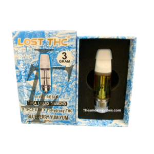 LOST THC THCP D8 11 Hydroxy Liquid Diamond 3gr Cartridge Live Resin - Blueberry Yum Yum Sativa