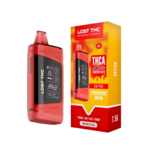 LOST THC vape 7.5gr Live Concentrate Disposable Vape Strawberry Dream Sativa