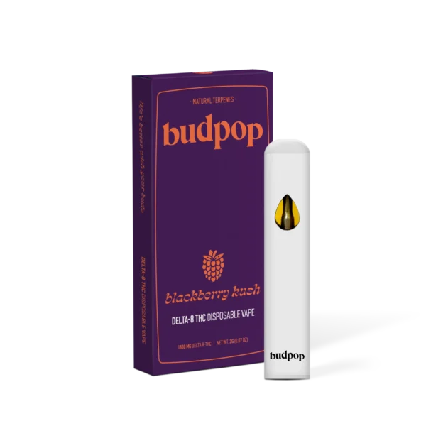 Buy BudPop Disposable Vape Online, Budpop Delta 8 Disposable Vape Pen – Blackberry Kush