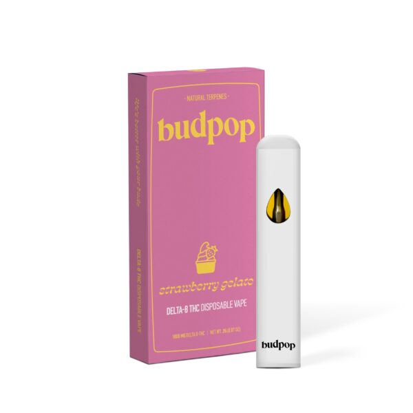 buy BudPop Delta 8 THCa online, Strawberry Gelato Delta-8 Disposable Vape