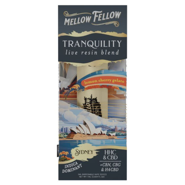 Mellow Fellow Tranquility Live Resin Blend Sydney Disposable 1G